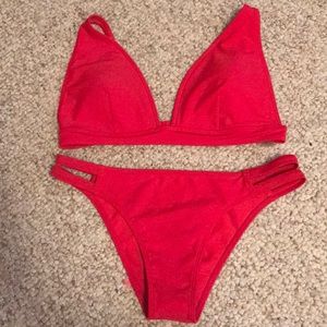 Cherry Red Abercrombie and Fitch Bikini